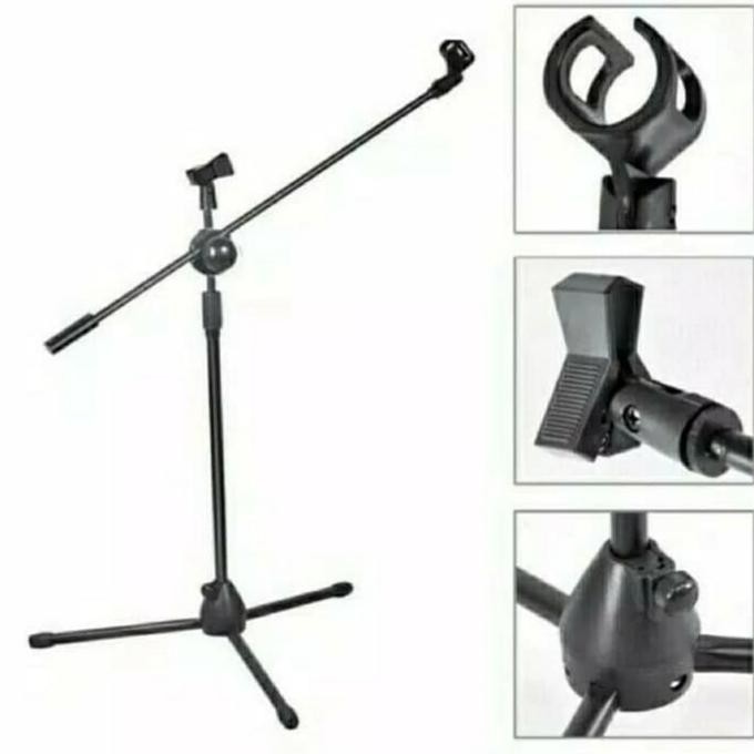 Stand Mic Berdiri Lantai - Tiang Microphone Berdiri