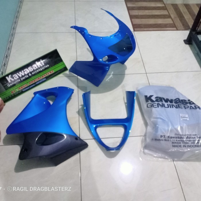 Fairing Atas Bawah Ninja Rr Old Biru Muda + V Original