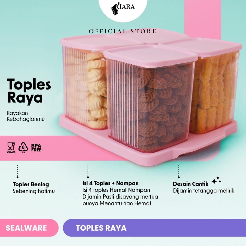 PROMO READY  CJP KIARA - TOPLES RAYA TOPLES LEBARAN MINIMALIS PLASTIK SET NAMPAN FREE GIFT BOX TEMPA