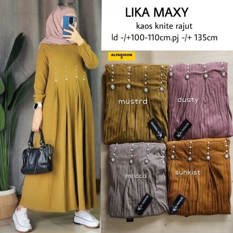 Lika Maxy kaos knite rajut mix mutiara