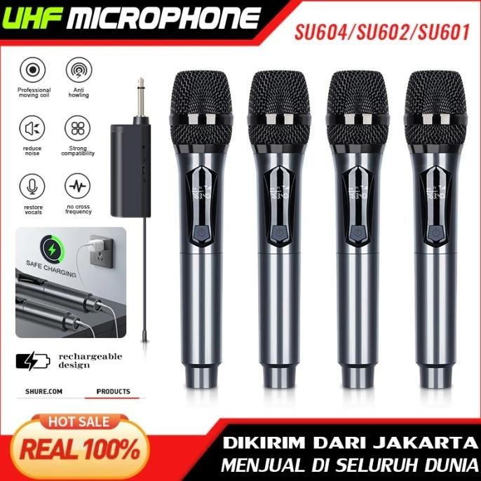 Shure Su601/Su602 Mikrofon Nirkabel Isi Ulang Mikrofon Genggam Penyeba