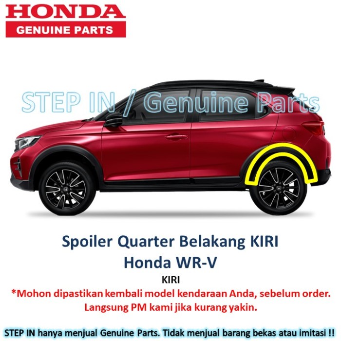 Spoiler Quarter BELAKANG WRV cover garnish list Quarter