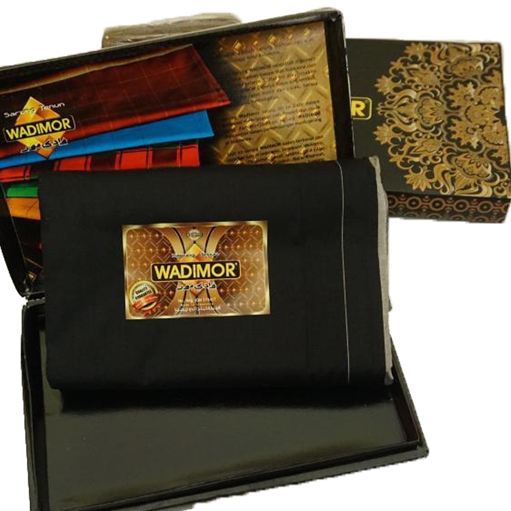 Hitam Polos Tanpa Tumpal - Sarung Tenun - Sarung Perlengkapan Sholat