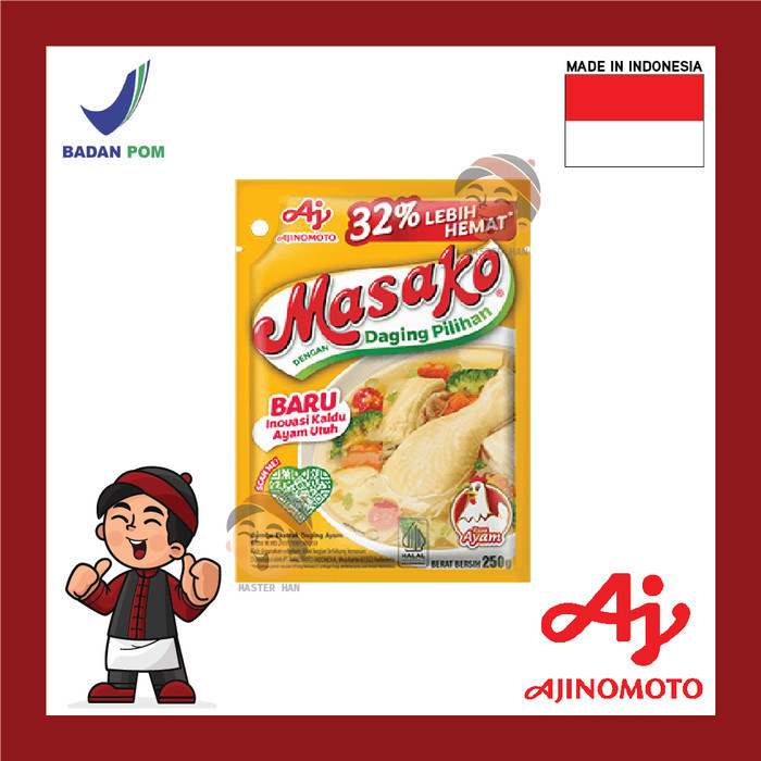 

Masako Bumbu Kaldu Ayam Penyedap Rasa 250gr