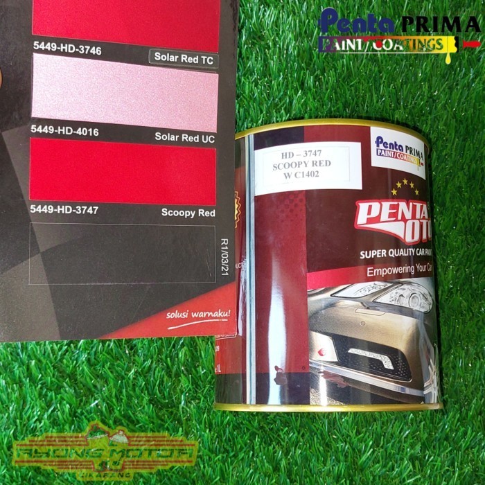 CAT PENTA OTO/CAT DUCO PU HD-3747 SCOOPY RED (RED/MERAH DOFF) 1KG
