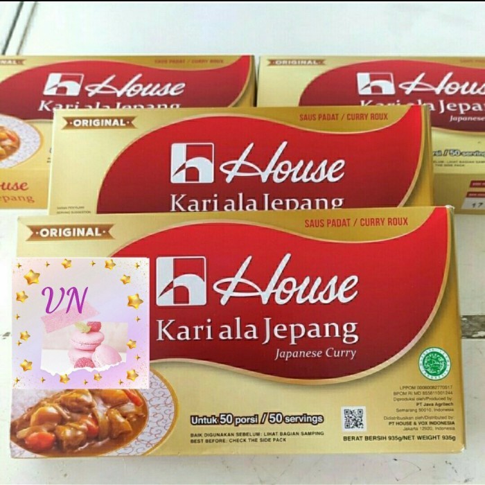 

House Kari Ala Jepang Halal 1 Kg 50 Porsi/Saus Padat Curry Roux 1Kg