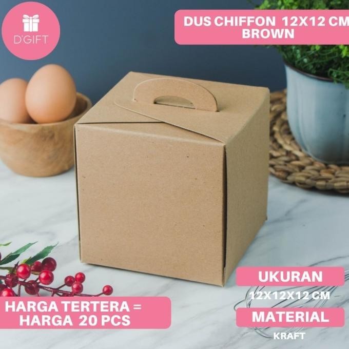 20Pcs-Dus Chiffon Mini/Dus Kue/Kotak Kue/ Carry Box/Giftbox Kue