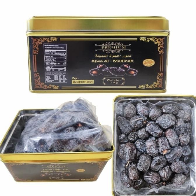 

Kurma Nabi//Ajwa Madinah Kemasan Kaleng Premium 1kg ES77