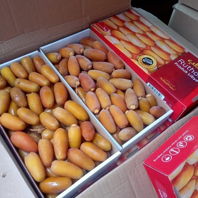 

Kurma Ruthob libya 1kg Pakingan Asli dari Libya Fresh dan Segar ES77