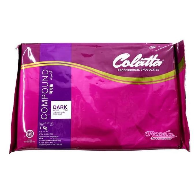 

READYYY KIRIM >> COLATTA DARK CHOCOLATE COMPOUND 1 KG / COKLAT HITAM COMPOUND COLATTA