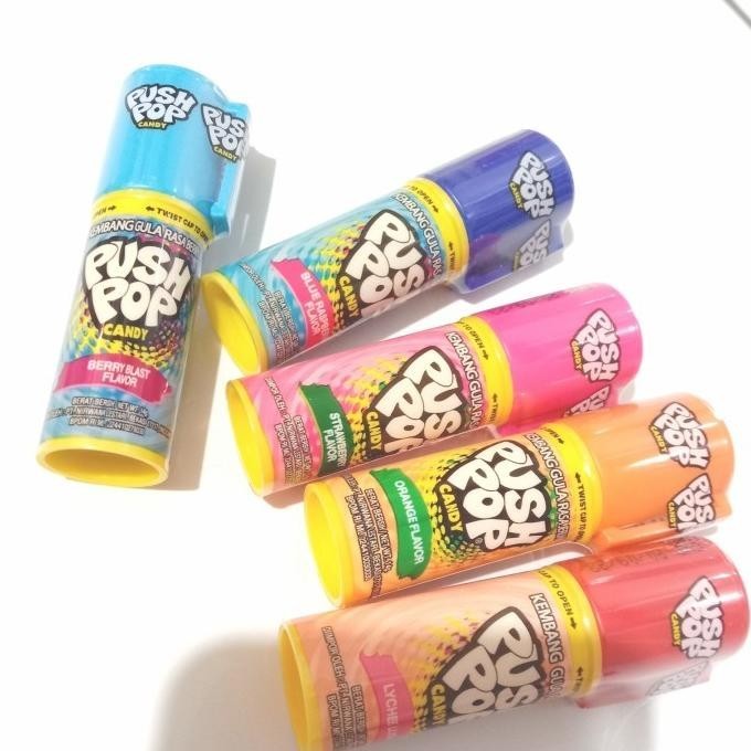 

PUSH POP 14GRAM CANDY IMPORT THAILAND PERMEN LIPSTIK PUSHPOP