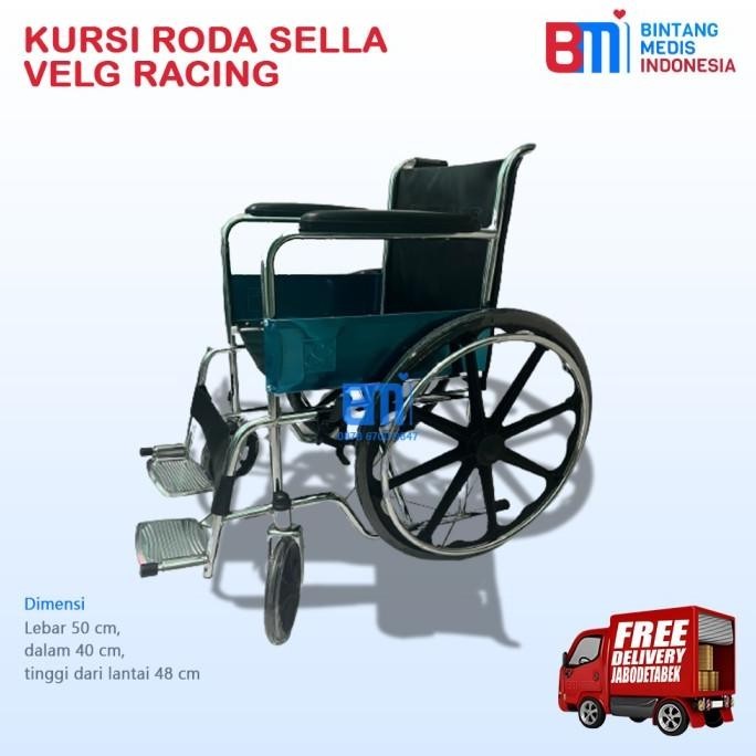 Kursi Roda Sella Velg racing - Kursi Roda Lipat Travelling Sella