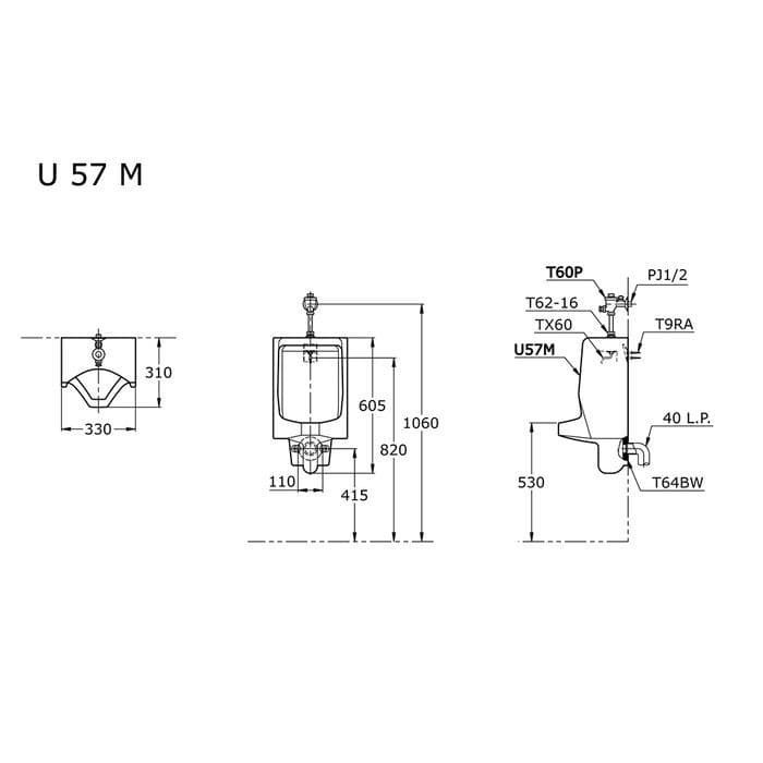 Urinal Toto U57M Moslem Urinal