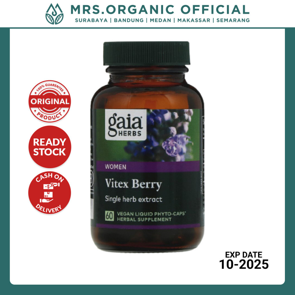 Vitex Berry Vitamin Promil Program Hamil Kehamilan Wanita PCOS Gaia Herbs
