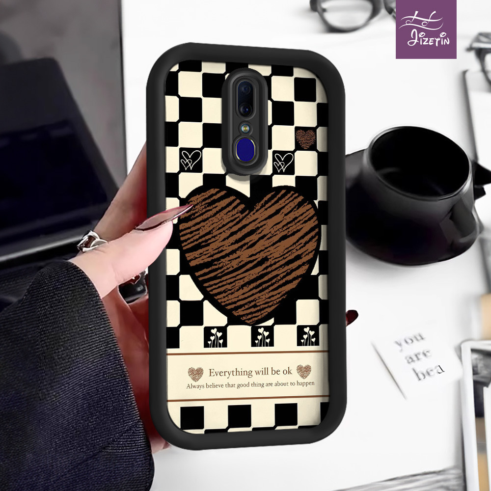 Hati Papan Catur casing hp bentuk aneh untuk ph oppo a9x,a9,a8,a7,a7x,a7n,a5,a5s,a3s,a1k,ax7,ax5,201