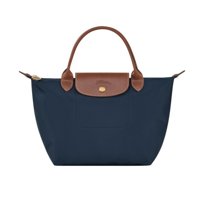 Longchamp Le Pliage Small Top Handle Bag Navy/Brown