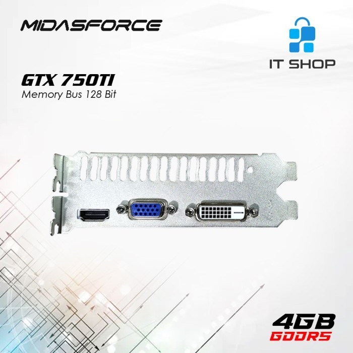 Vga Midasforce Nvidia Gtx 750Ti 4Gb Gddr5 128Bit - Vga Midas Gtx 750Ti
