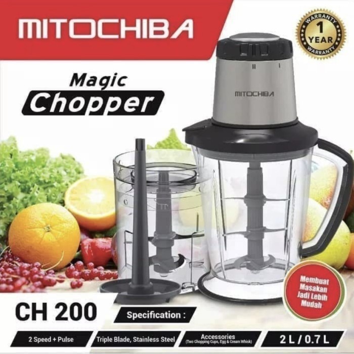 Chopper Mitochiba Food Processor Ch200 / Ch-200 / Mitochiba Ch 200