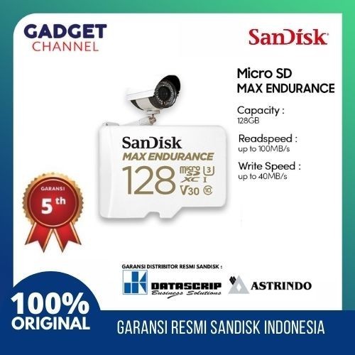 Sandisk Max Endurance 128Gb 100Mb/S Microsdxc Original Garansi 10Th