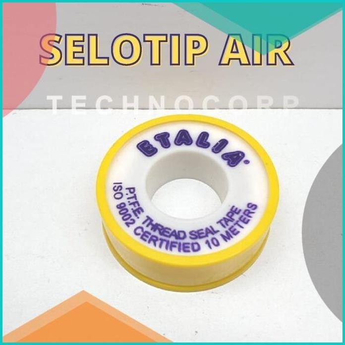 

SALOTIP AIR 1/2 INCH X 10 METER / SELOTIP KRAN AIR ISOLASI PUTIH 19F3B