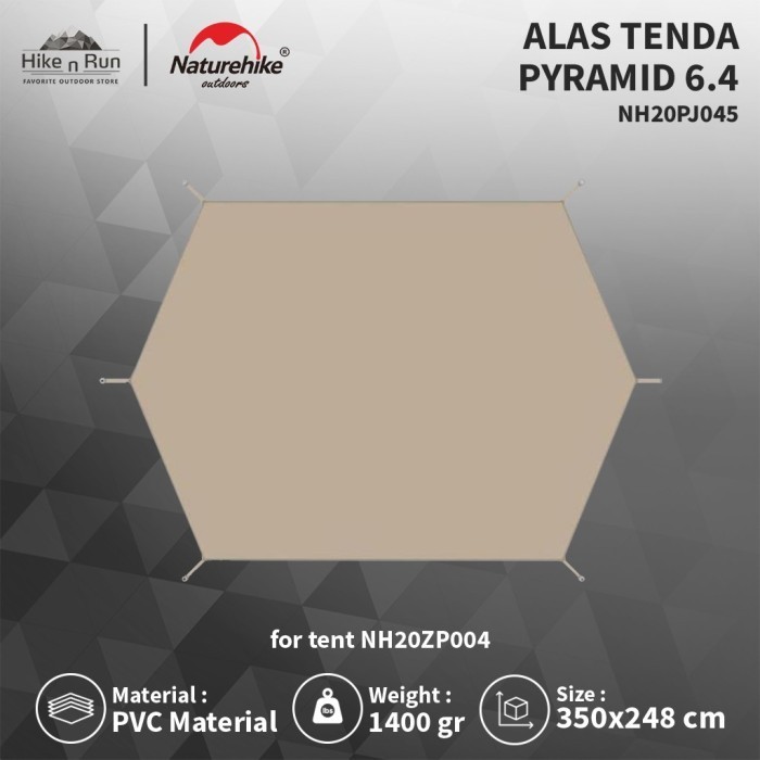 Alas Tenda Pyramid Naturehike Nh20Pj045 Brighten Tent 6.4 Footprint