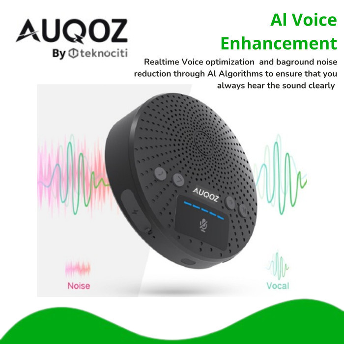 Auqoz True Ai Bluetooth Speaker - Conference Mic Meeting