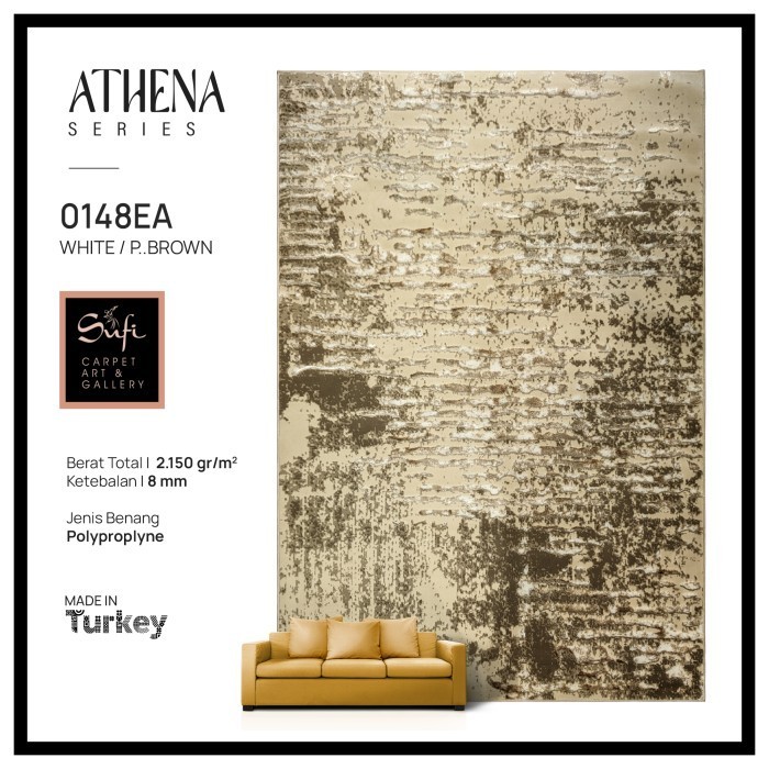 Karpet Vintage Minimalis Abstrak Impor Turki 200X300