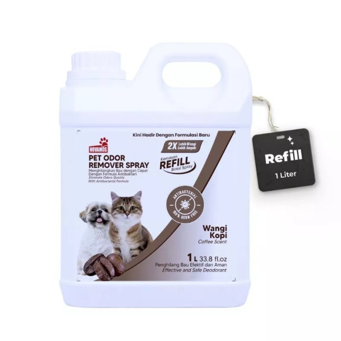 REFILL NOVAMOS PENGHILANG BAU KOTORAN ANJING & KUCING PET ODOR REMOVER