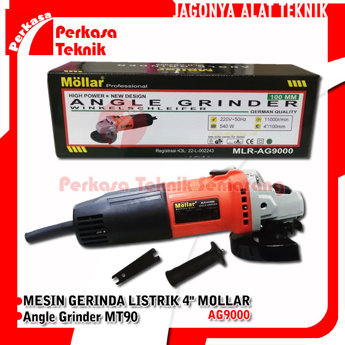 MOLLAR AG9000 Mesin Gerinda Listrik 4" Angle Grinder MT90