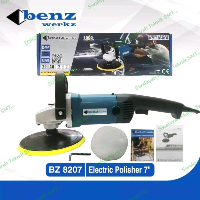 MESIN POLES CAT MOBIL 7" BENZ BZ8207 POLISHER 7 INCH VARIABLE SPEED