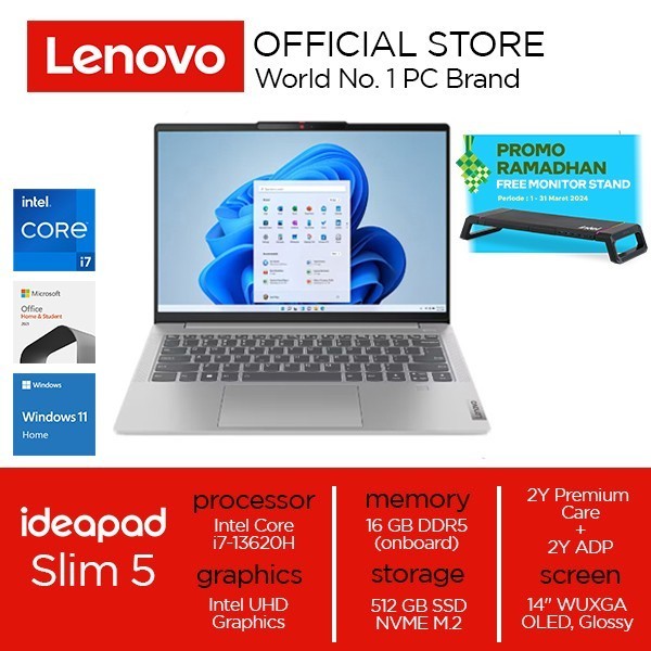 Lenovo Ideapad Slim 5I 14Irl8 Core I7-13620H 16Gb 512Gb W11 Ohs Oled