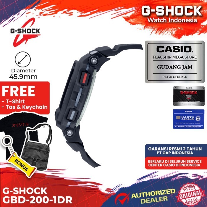 G-Shock Gshock Gbd-200-1Dr Gbd-200-1D Gbd-200 Gbd200 Gbd 200