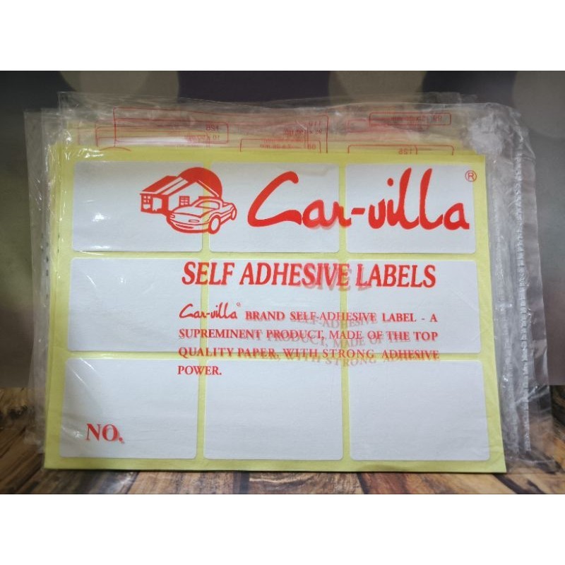 

Car-vill self adhesive Labels/Stiker name label 124(40X57mm)Putih