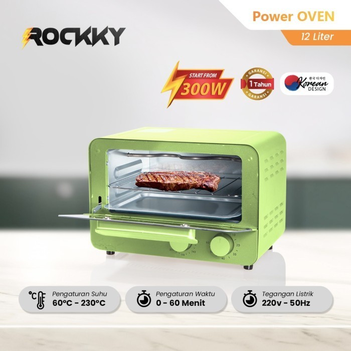 Rockky Power Oven Listrik 12L (Oven Low Watt) Termurah Terlaris Promo