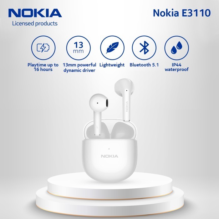 Nokia E3110 True Wireless Earbuds Bluetooth Earphone Tws Hd - White
