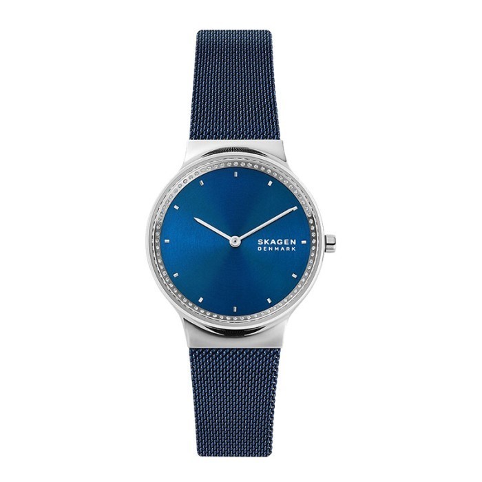 Jam Tangan Wanita Skagen Freja Skw3018 Blue Dial Stainless Steel Stra