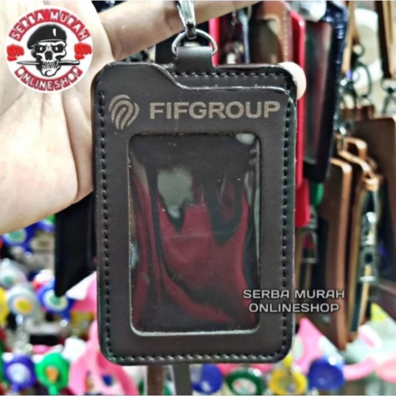 

HOLDER KALUNG ID CARD LOGO FIF GRUP COKLAT BEST QUALITY PREMIUM