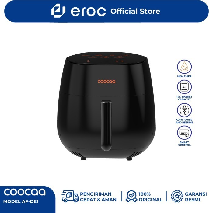 Coocaa Air Fryer Digital - Kapasitas 4 Liter - Digital Preset - Af-De1