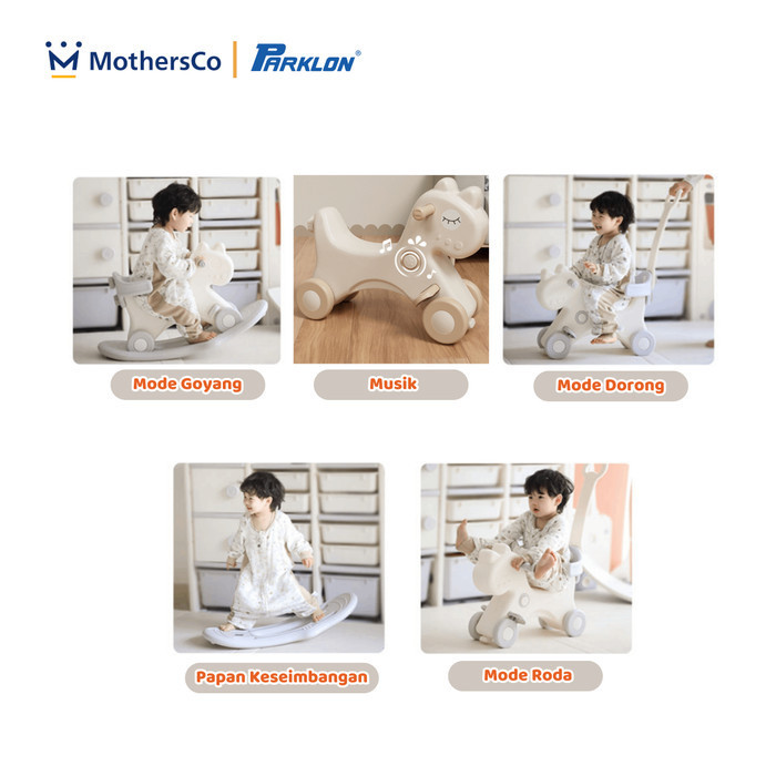 Parklon 5In1 Mainan Kuda Kudaan Anak Rocking Horse Jungkat Jungkit