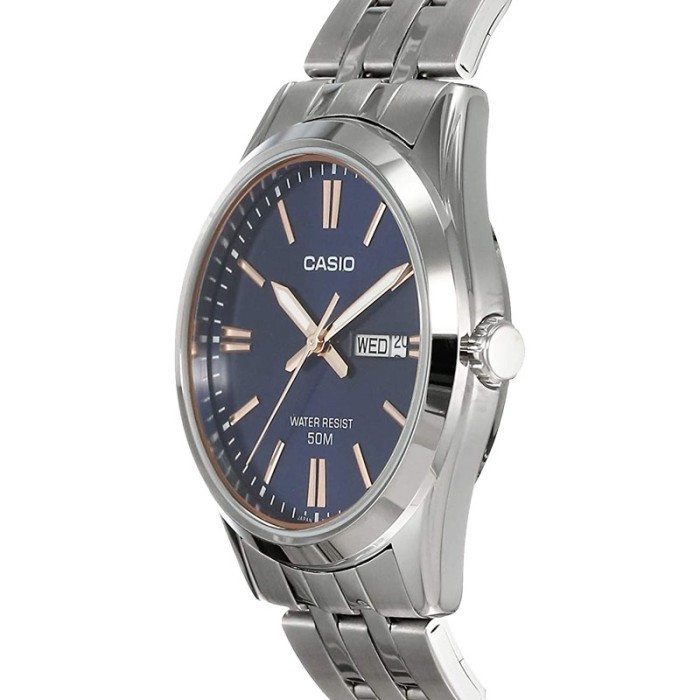 Casio Mtp-1335D-2A2Vdf Enticer Men Blue Dial Stainless Steel Strap