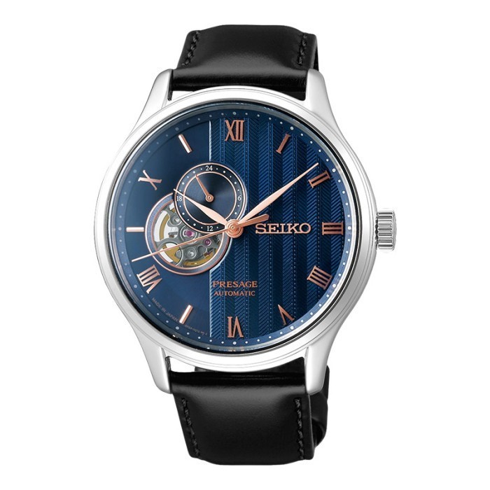 Seiko Presage Ssa421J1 Automatic Open Heart Blue Zen Garden Sakura
