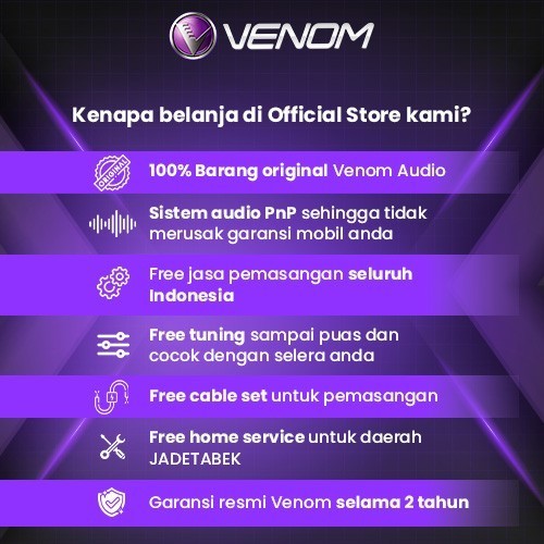 Venom Express Toyota Avanza Veloz Paket Audio Mobil Gratis Pasang