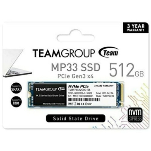 Team Group Mp33 512Gb Nvme Ssd For Laptop Pc