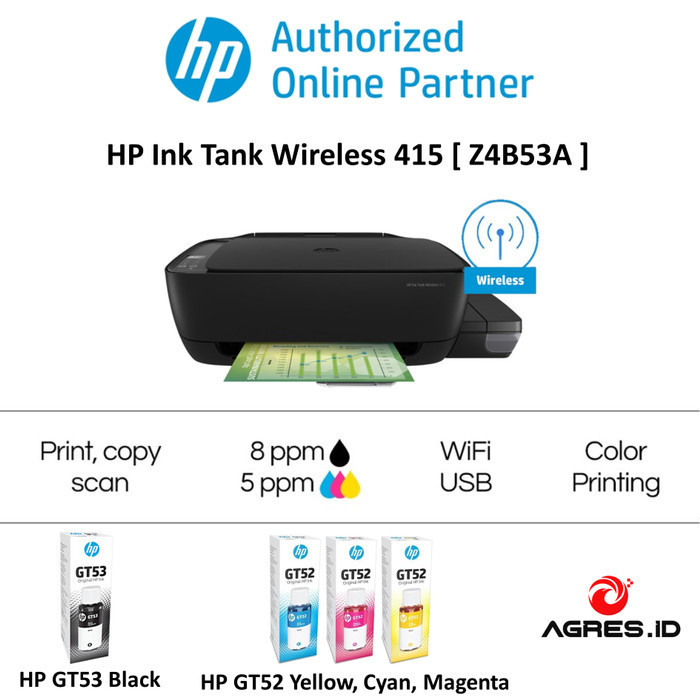 Printer Hp Ink Tank Wireless 415 All In One
