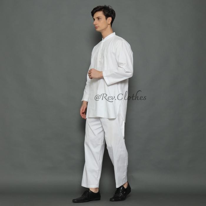 Setelan Pakistan Dewasa Putih Baju Koko Setelan / Rev Clothes / Rev 11