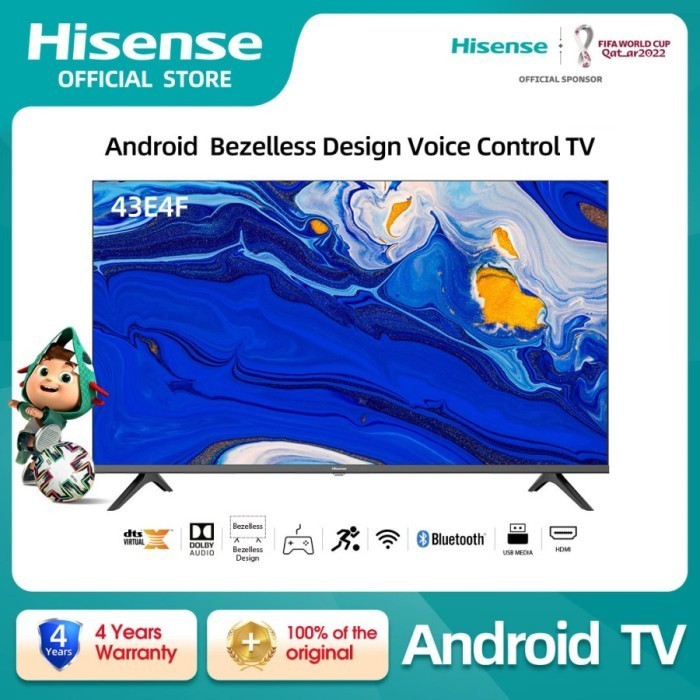 Hisense 43 Inch Fhd Android Smart Tv - Dolby Audio Hdmi 43E4F