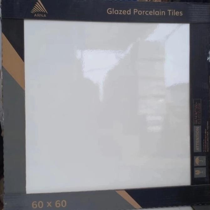 Diskon Besar Granit 60X60 Putih Polos Arna Glossy Economy