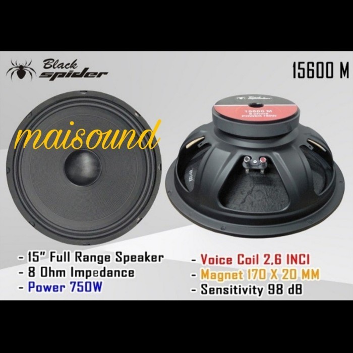 Masih Tersedia Speaker Komponen Black Spider 15600 M Woofer Blackspider 15600M 750W