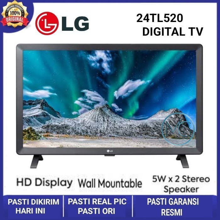 Lg Led Tv Digital 24Tl520V-Pt 24 Inch Monitor Tv New Garansi Resmi Termurah Terlaris Promo