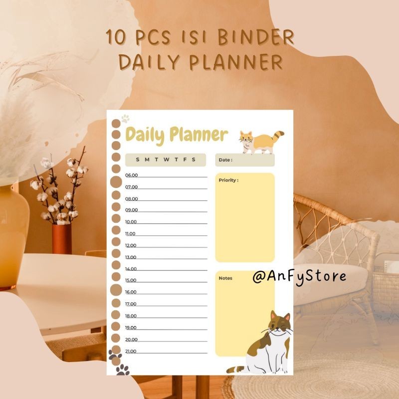 

(10 PCS) ISI BINDER LOOSE LEAF DAILY PLANNER A5